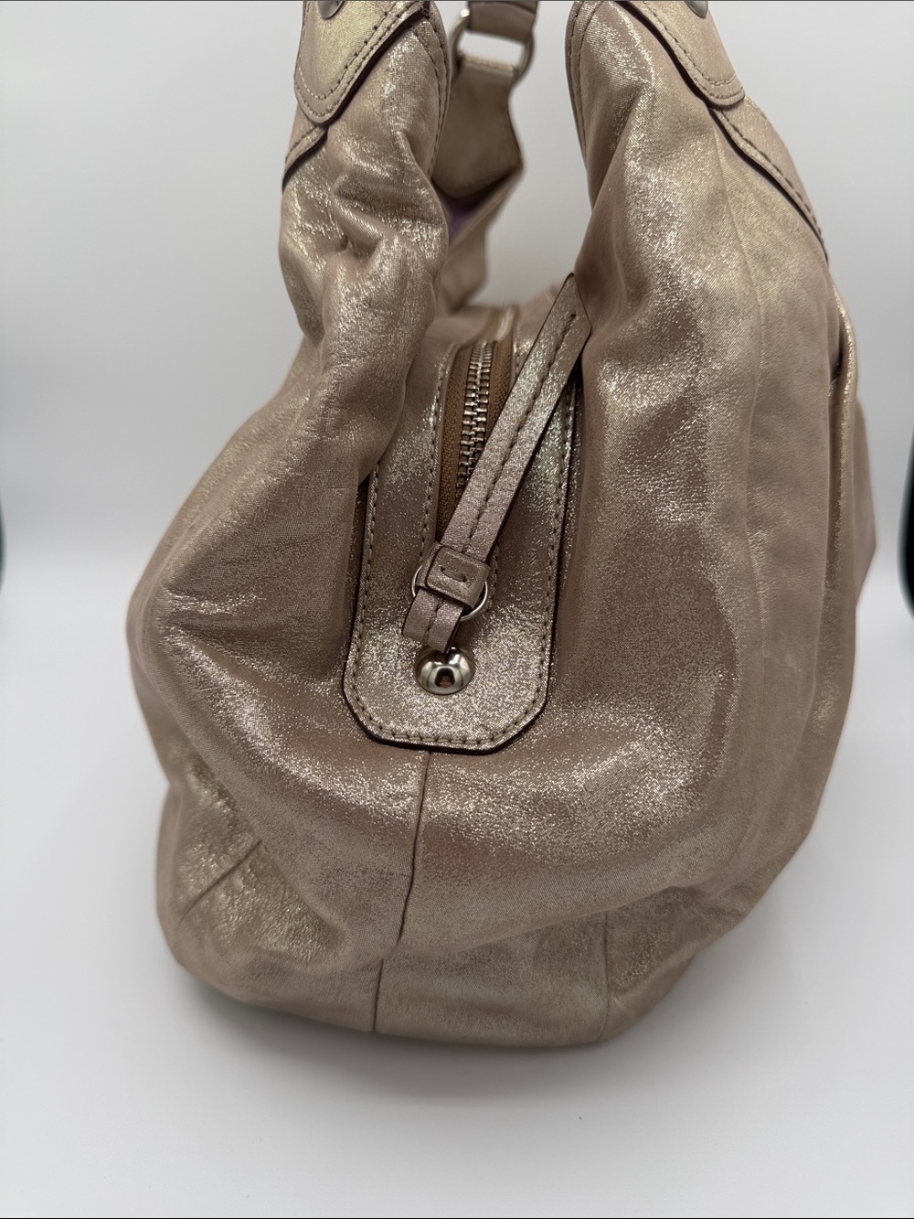 Coach Lynn SoHo Buckle Metallic Leather Shoulder Bag with Wallet - Picture 5 of 15